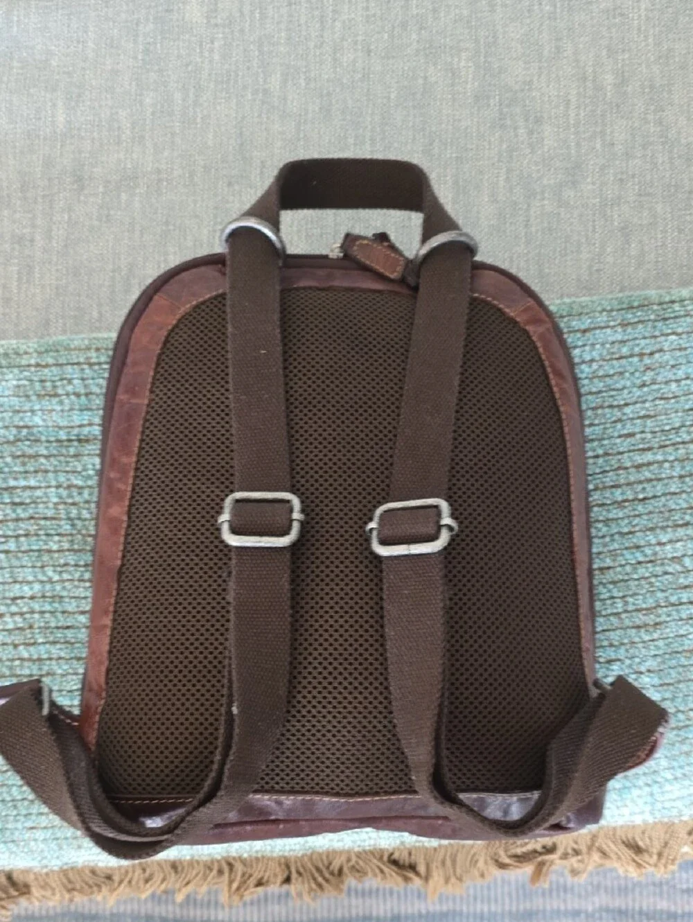 Jack Georges Small Brown Leather Backpack — Men